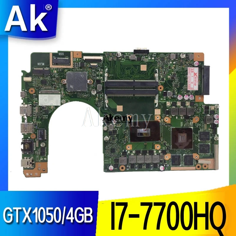 Для For Asus VivoBook Pro 15 N580G N580GD NX580G NX580GD материнская плата для ноутбука Mainboard с/GTX1050/4 GB I7