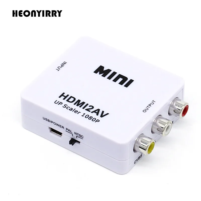 Адаптер преобразователь hdmi av HD видео с HDMI на RCA AV/CVSB L/R 1080P HDMI2AV поддержка NTSC PAL
