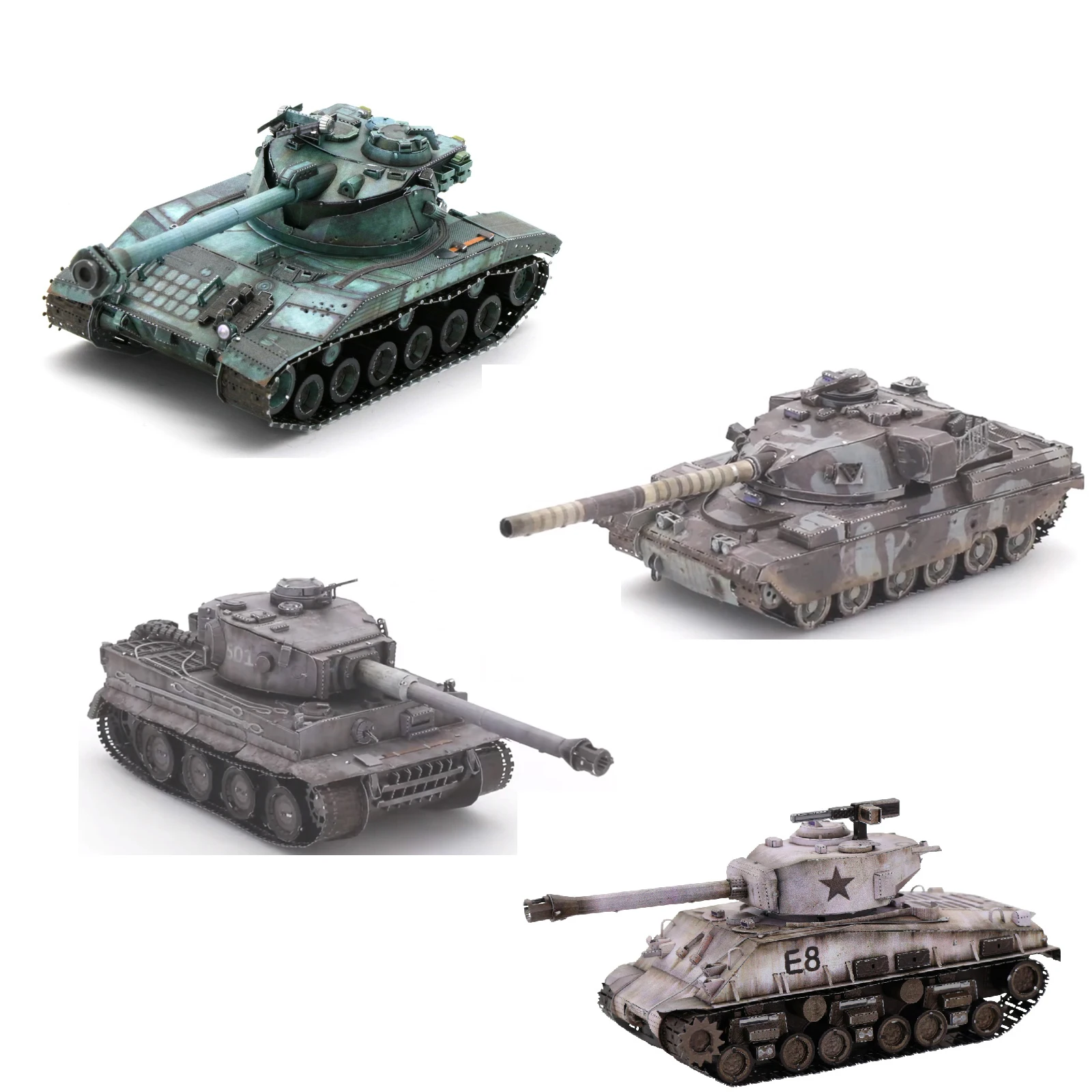 MU 3D металлическая головоломка танк тигра комплекты военной модели сделай сам