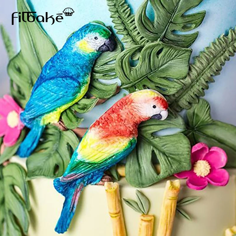 Инструмент для украшения торта Filbake фламинго пальмовых листьев цветов конфет