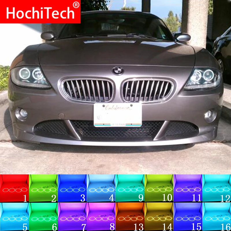 Разноцветные светодиодсветодиодный RGB-лампы для фар ангельские глазки кольцевые