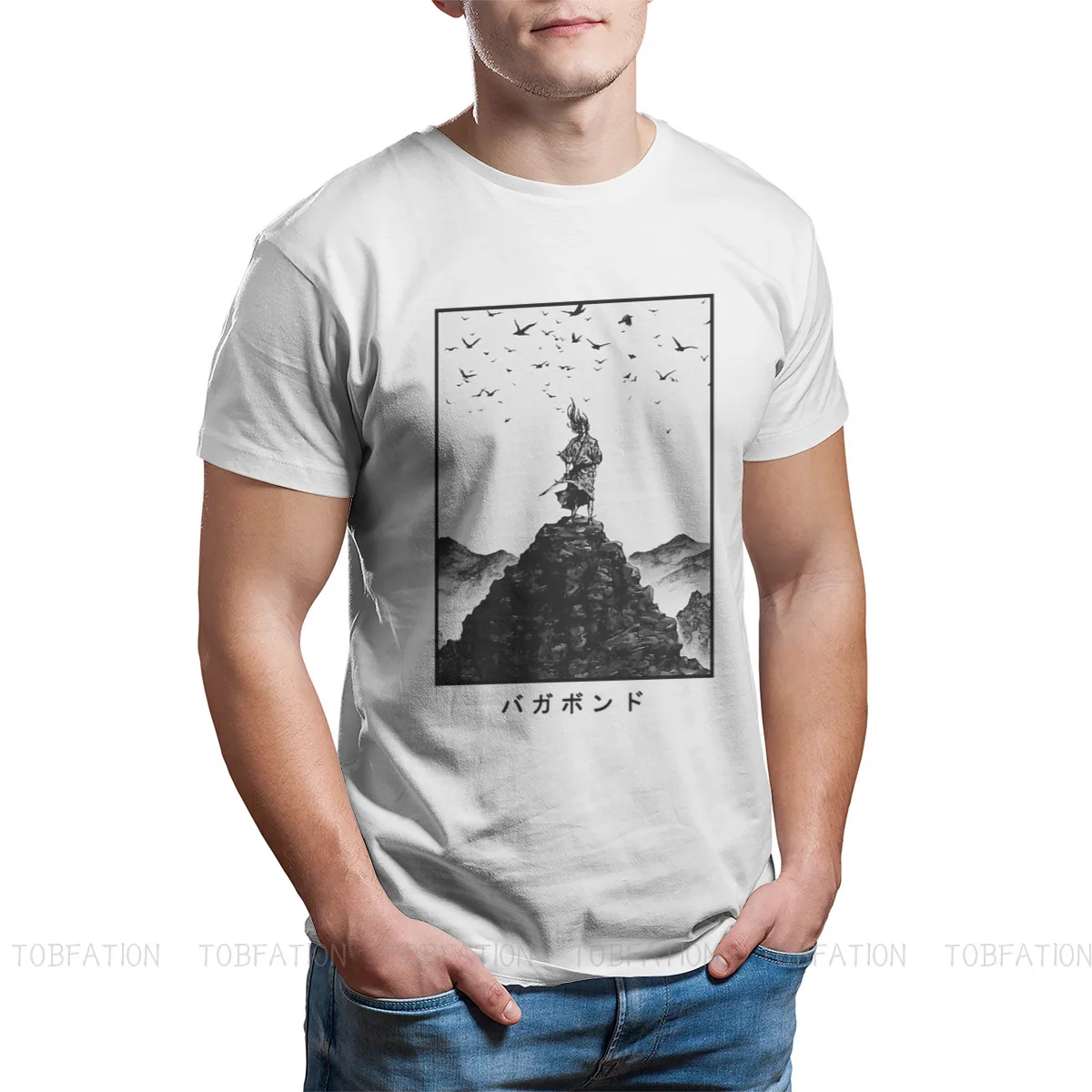 Классная Специальная футболка Vagabond Миямото Мусаси Саки коджиро манга размер для