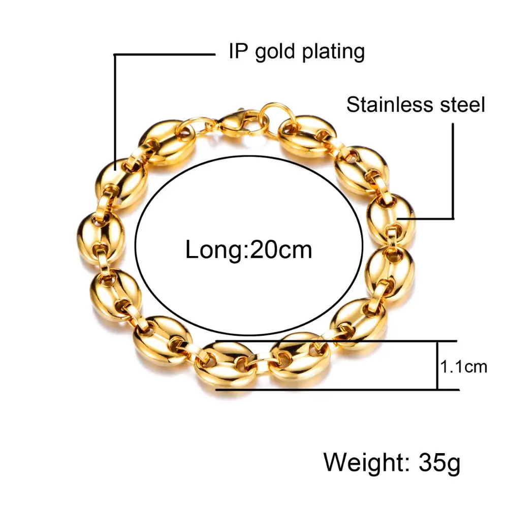 Браслеты для мужчин и женщин из нержавеющей стали в стиле хип-хоп Подарочная