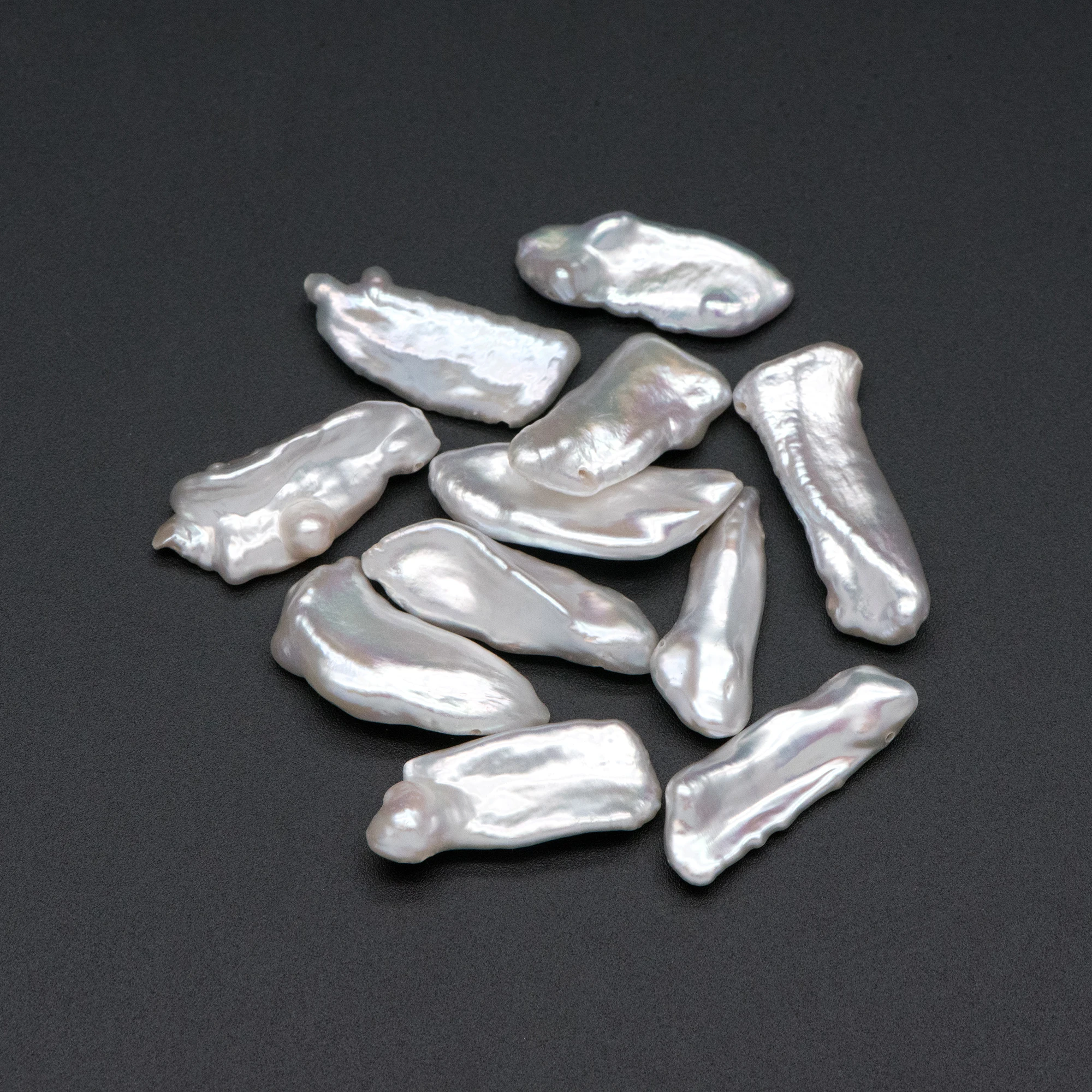 

10pcs Natural Freshwater Bar Pearl, Stick Keishi Pearl Charm Pendants (PL11-22)