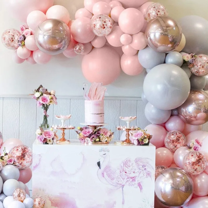1st One Birthday Wedding Balloons Garland Happy Party Decor Kids Boy Girl Baby Shower Baloon Latex Round Macaron Balon | Дом и сад