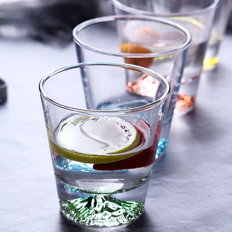

glass cup crystal handmade whiskey glass creative color iceberg cup bar cup