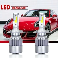 universal 2pcs headlights cob c9 h49003h10 led 200w 40000lm 6000k car headlamp set hilo beam auto bulbs
