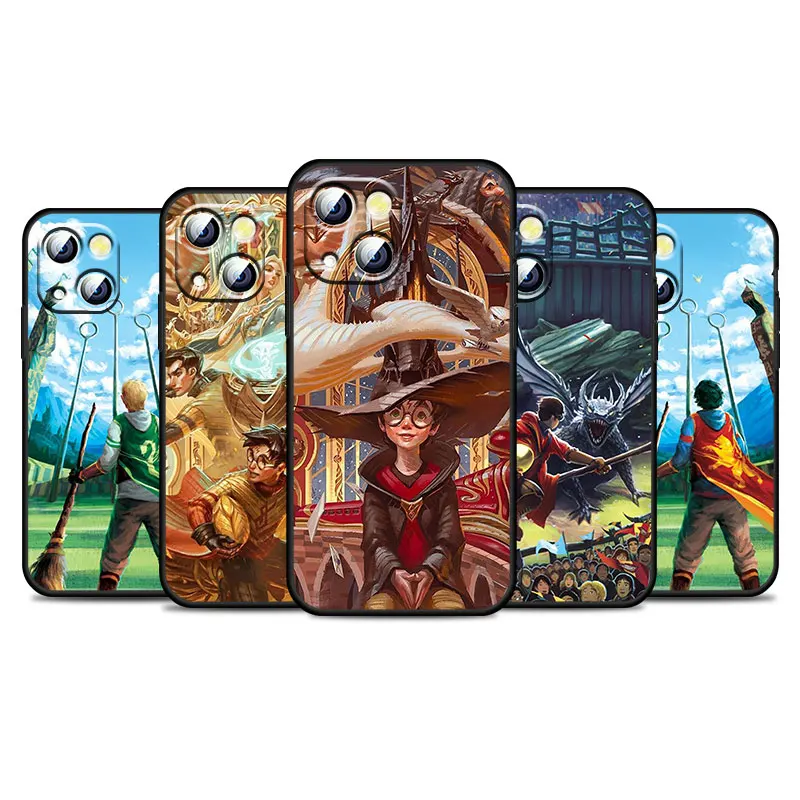 

Magic boy Harries For Apple iPhone 13 12 11 Pro Max Mini XS Max X XR 6S 6 7 8 Plus 5S SE2020 Soft Black Phone Case