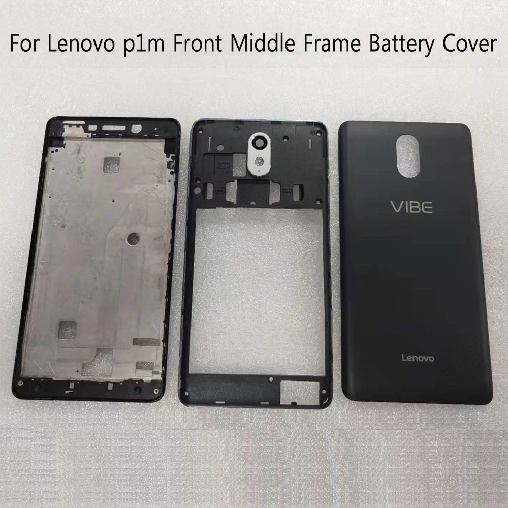 

Housing For Lenovo p1m Front Frame Middle Frame Battery Door Back Cover with Camera lens Without Power Volume Buttons