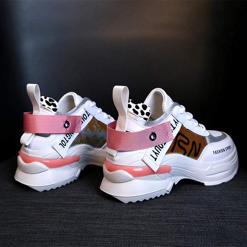 Стильная повседневная женская обувь для влюбленных пап на платформе не