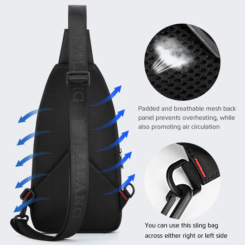 Повседневная сумка мессенджер BALANG для мужчин модная нагрудная Сумочка слинг