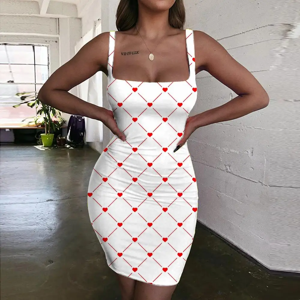 

Giyu Love Dress Women Romantic Halter Sleeveless Couples Ladies Dresses Novel Sundress Womens Clothing Summer Beach Beach