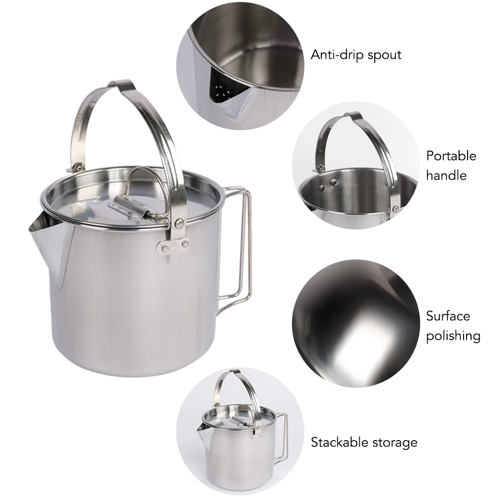 5 шт. на открытом воздухе в наборе с заварочным чайником Нержавеющая сталь