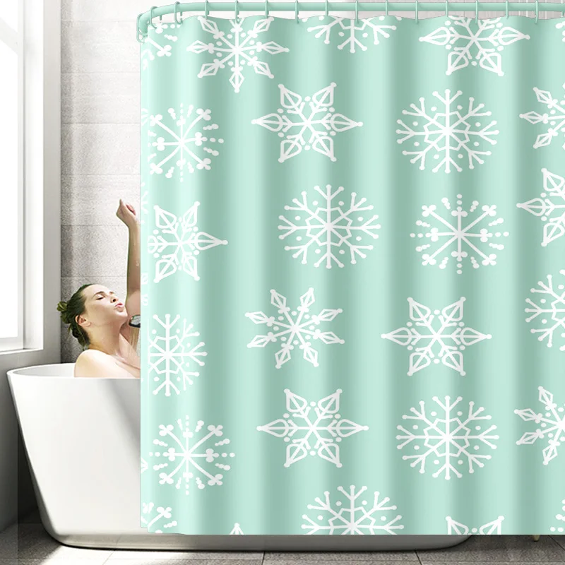Рождество Стиль Снежинка Полиэстер Душ Шторы домашний декор Ванная комната