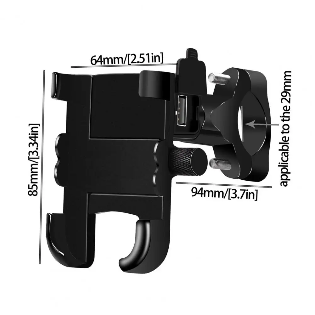 

Waterproof Metal Motorcycle Phone Mount Bracket Holder QC 3.0 USB Quick Charger