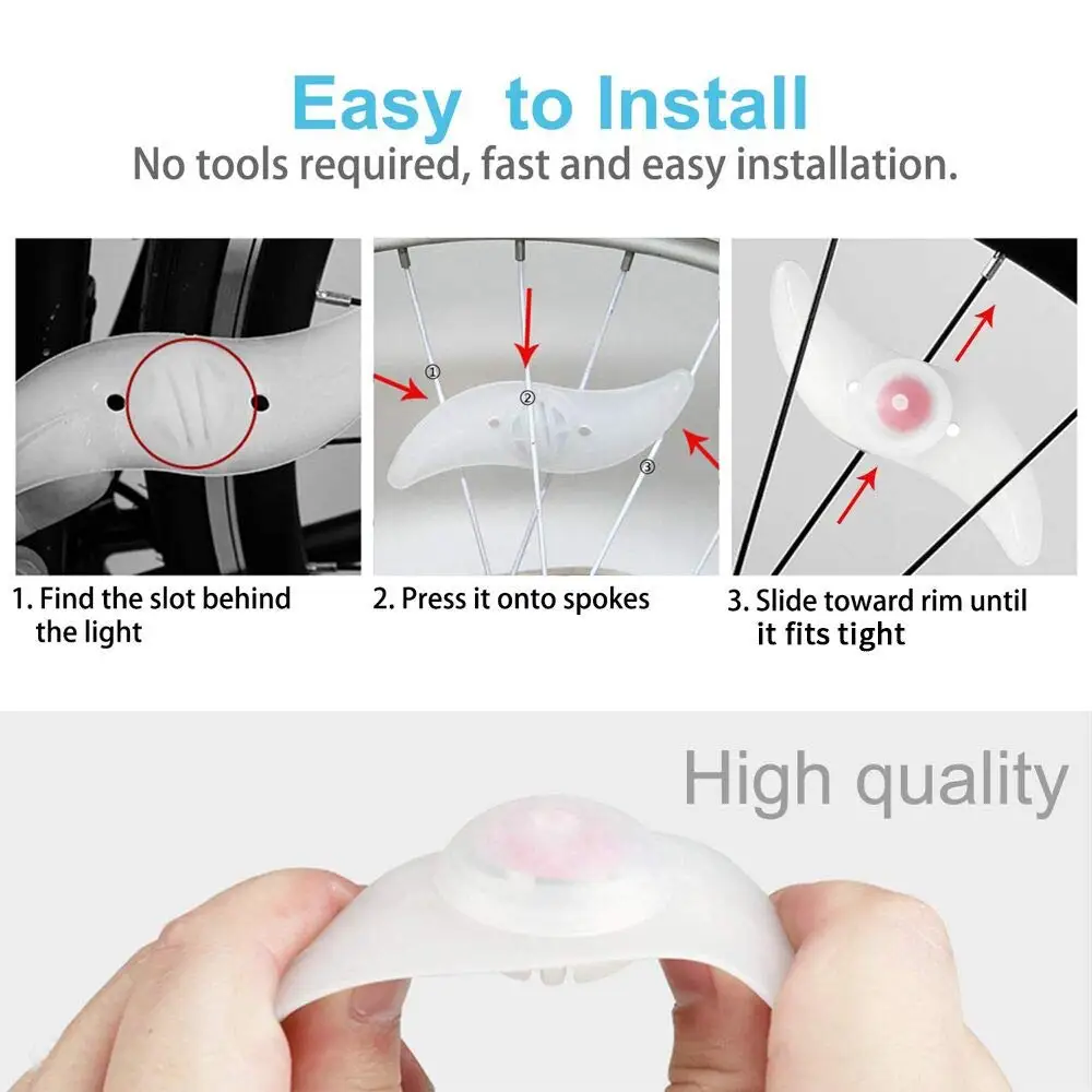 Светильник на Велосипедное колесо водонепроницаемый фсветильник спице 3 режима