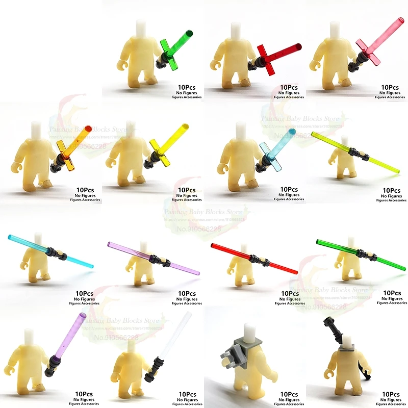 WM Block MOC 10 шт./лот строительные блоки Lightsabers оружие для солдат без фигурок