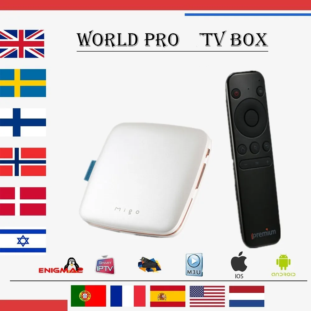 Европа иврит Израиль ТВ коробка мини Migo Android 5 1 арабский французский Италия