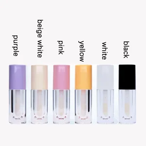 10/30pcs Empty Big brush lip gloss Tube Wholesale Transparent Lip BalmPurple Yellow White Lipstick Refillable cosmetic container