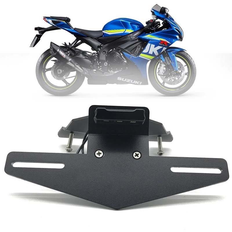 

GSXR600 GSXR750 Короткий держатель для заднего номерного знака и светодиодный светильник для SUZUKI GSXR600 750 2015-2019