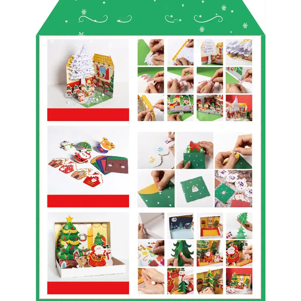 

Kuulee Christmas Gift Box Santa Claus DIY Kindergarten Manual Material Increase Parent-Child Relationship