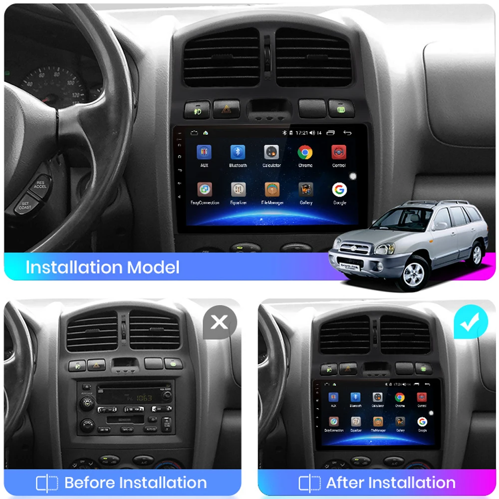 Для Hyundai Classic Santa Fe 2005-2015 2 DIN 9 дюймов Android 8 1 Автомобильный мультимедийный плеер с