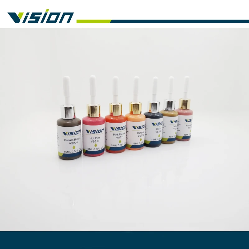 

Vision VS210 Green Coffee 15mlTattoo Ink Pigment for Permanent Makeup Eyebrow Eyeliner Lip BodyTattoo Art 26Colors for Choosing