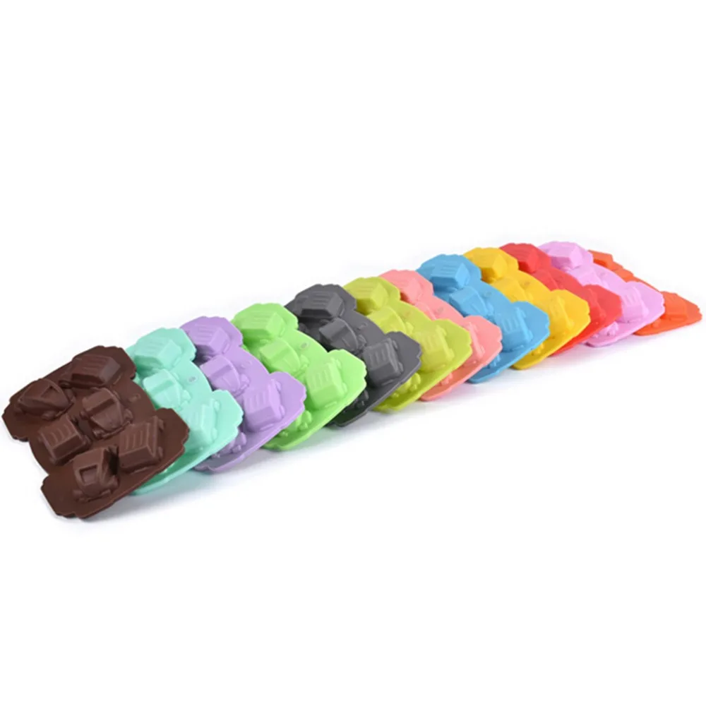 Силиконовая форма кухонные аксессуары формы для шоколада Мультяшные автомобили