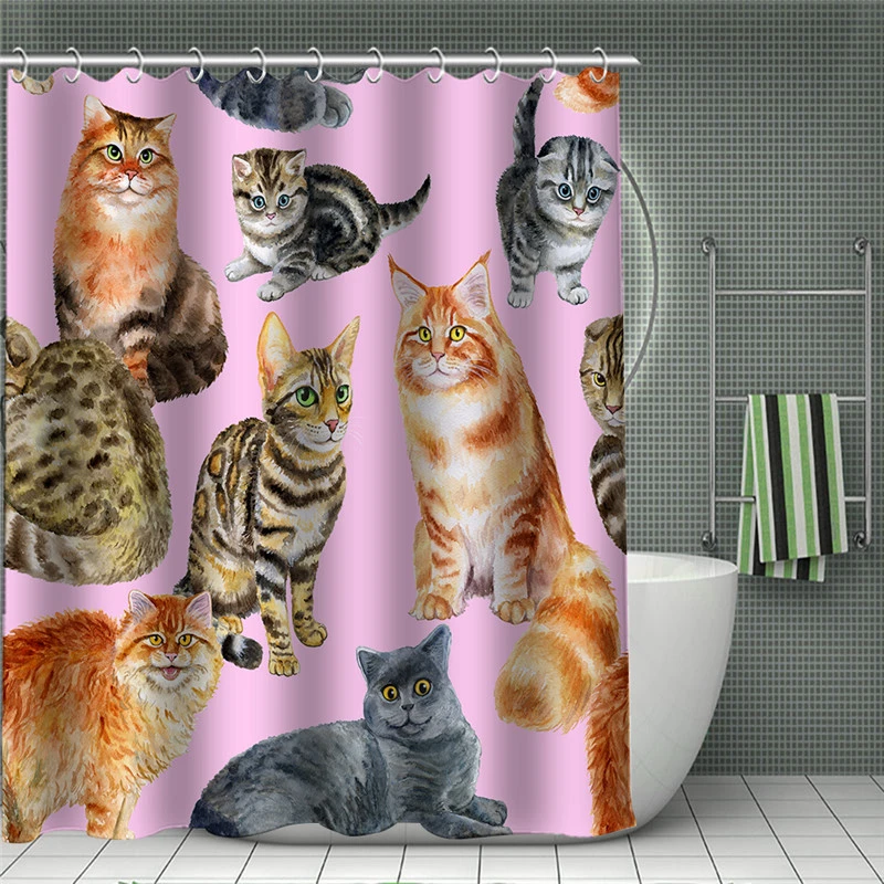 Занавески для душа в стиле хиппи водонепроницаемая ткань полиэстер с принтом