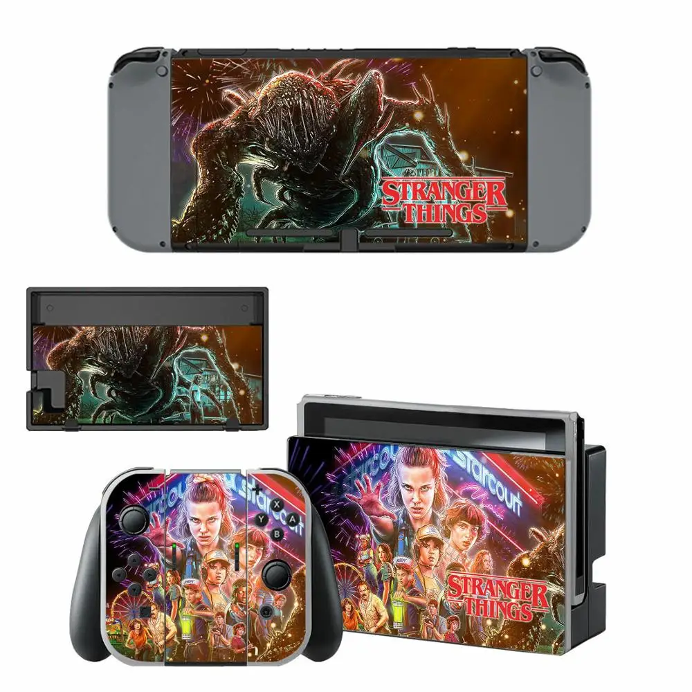 Stranger Things виниловая наклейка на переключатель для nintendo Switch полный набор лицевой
