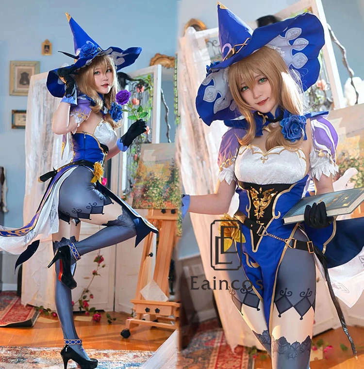 Игра Genshin воздействия Лиза Косплэй к костюмам костюм аниме Хэллоуин вечерние Для