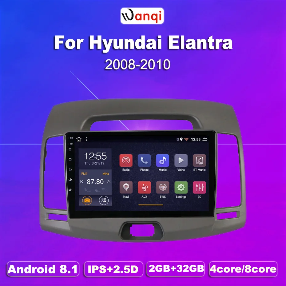 2G ram 32G rom 9 дюймов Android 8 1 Автомобильный Gps плеер для hyundai ELANTRA Корея 2008-2010 радио Видео