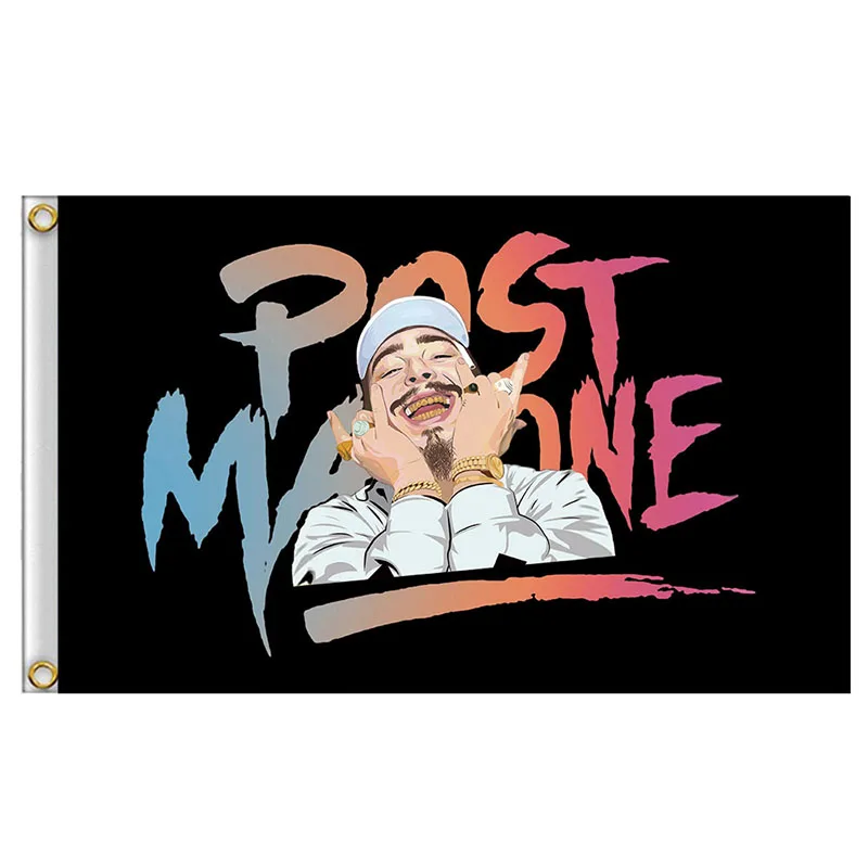 Хип хоп певец почтовый флаг Малона рок музыкальный баннер Малона|Флаги баннеры и