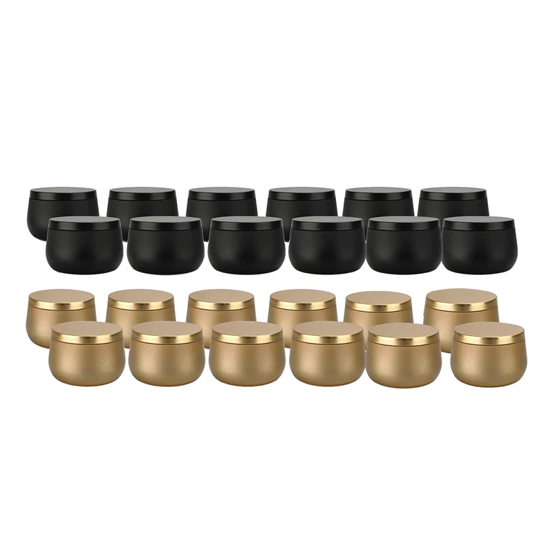 

24Pcs Candle Tins, 8 Oz, 2 Color Candle Containers, Candle Jars for Candle Making, DIY Candle Can Set for Candles Making
