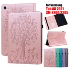 Чехол для планшета Samsung Galaxy Tab A8 2021, Женский флип-чехол 10,5, кожаный защитный мягкий чехол из ТПУ с оленем и деревом