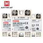 Твердотельное реле SSR-100DA-H 3-32VDC - 90-480VAC SSR 20DA 40DA 60DA 80da реле, твердотельный регулятор сопротивления