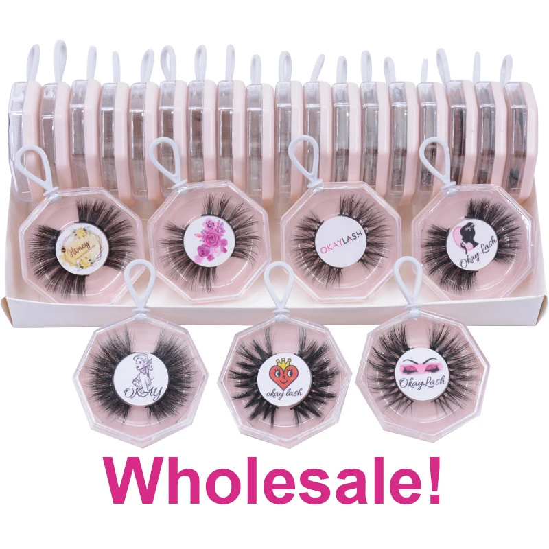 

Private Label LOGO Wholesale Natural Long Fiber Fake Eyelashes Faux Mink False Eye Lashes Vendor Makeup Cilia in Bulk