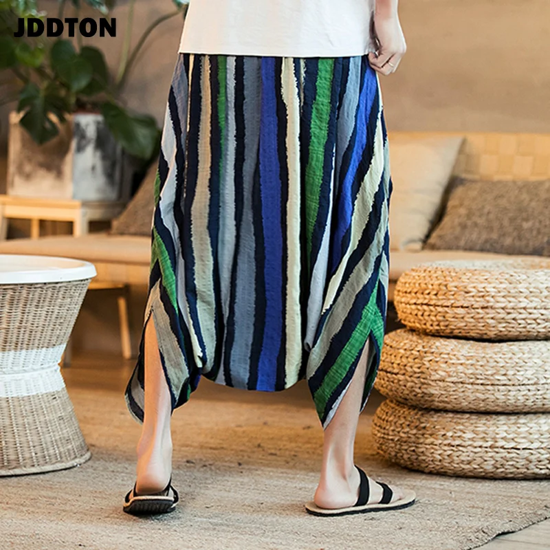 Мужские свободные шаровары JDDTON хлопковые в китайском стиле повседневные с