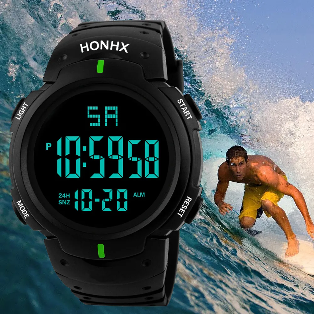 Мужские часы модные мужские светодиодные для кемпинга цифровые кварцевые