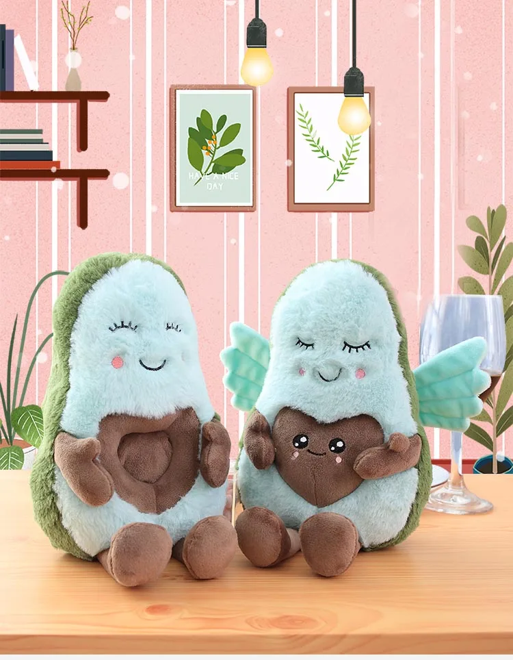 Плюшевая игрушка авокадо, мягкое растение, мягкие куклы, фрукты, авокадо с крыльями, игрушка Kawaii, мультяшная игрушка, детский подарок на день рождения для мальчиков и девочек