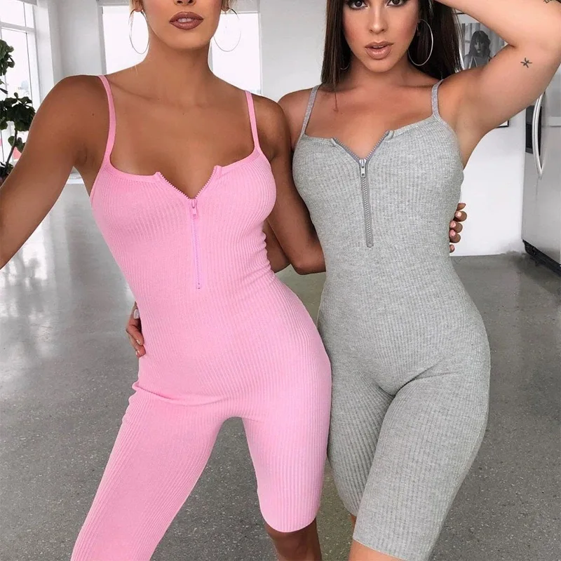 

Wonder Beauty fashion solid women rompers Sexy Rompers Solid Sexy Slim Jumpsuit Short Women Skinny Zipper For Women Fashion