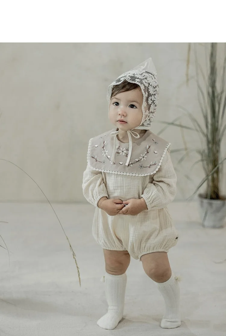 

New Baby Hat Full Infant 100 Days Girls Hollow Embroidered Lace Princess Hat