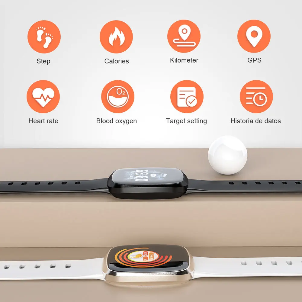 Letike Смарт-часы оверсайз 1 3 &quotips цветной сенсорный ЖК-экран 2.5D изогнутая