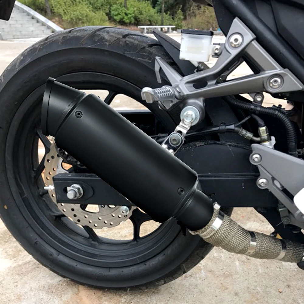

Universal Motorcycle Exhaust Pipe SC Racing Project Motocross Escape Moto Muffler For cafe racer tmax 500 crf 230 ninja 400 er6n