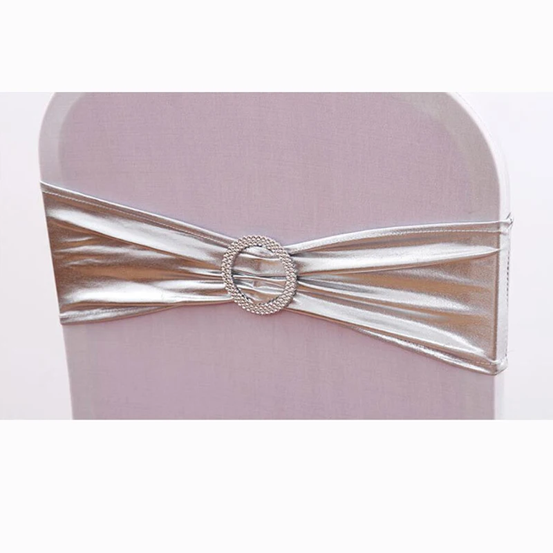 

14*35cm Chair Sashes With Buckle 25Pcs Bow Tie Bow Cover Wedding Party Chair Sashes Covers Banquet Event Hotel Decor Ribbon Band