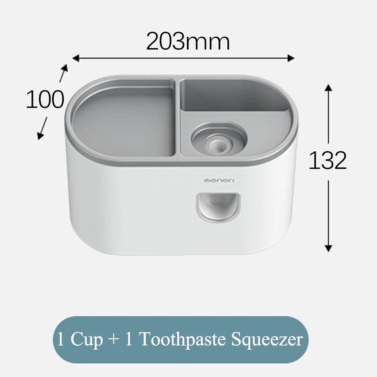 

Wall Mounted Toothpaste Dispenser Bathroom Storage Holder Rack Toothbrush Holder No Hole Magnetic Organizer with Storage Drawer