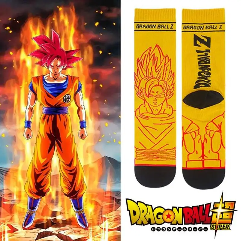 Горячая аниме Dragon Ball Z носки Супер Saiyan Son Goku Гольфы косплей мужские модные крутые
