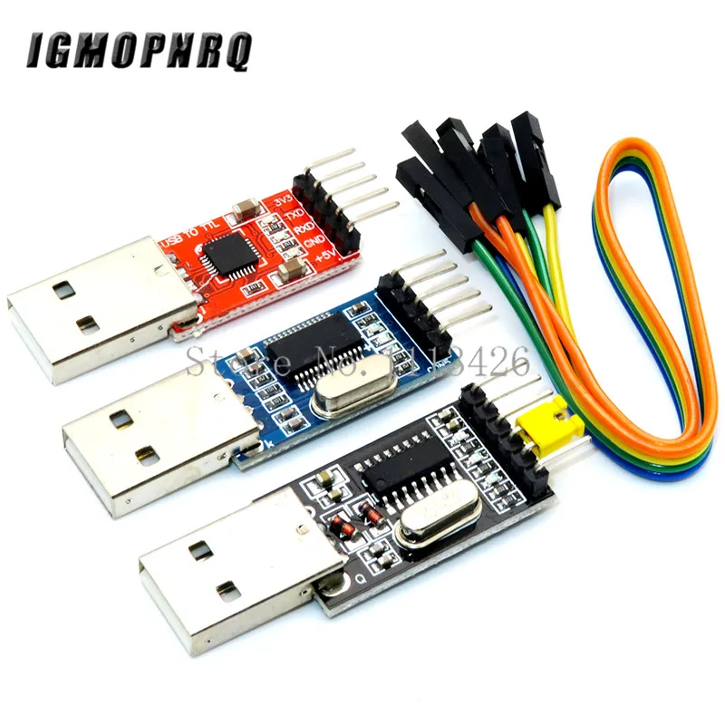 1 SET 3 шт./партия = 1 шт. PL2303HX+ 1 шт. CP2102+ 1 шт. CH340G USB к ttl для arduino PL2303 CP2102 5PIN USB к UART ttl модулю - Цвет: 1 SET