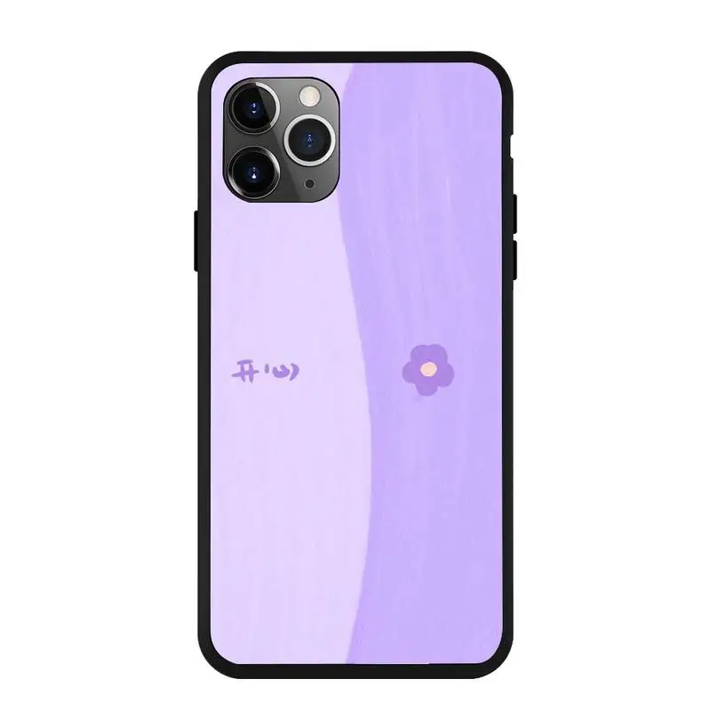 

Pure Color Happy And Simple Phone Case For Iphone 6 6s 7 8plus X Xr 11 12 Mini Pro Max Nax Fundas Cover