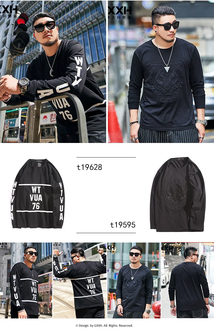 Осень, 5XL, 6XL, 7XL размера плюс, GXXH, брендовая Футболка с принтом, Мужская забавная футболка с круглым вырезом, уличная Мужская одежда, больше размера, d, Мужская футболка